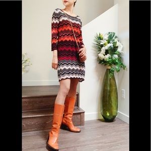 Fall Rayon Knit Mini Dress
